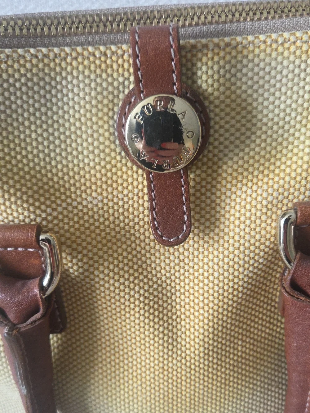 Furla Tan Leather Satchel